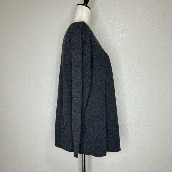 Kuho Wool Blend Gray Long Sleeves Sweater - Picture 5 of 10
